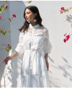 White cutout Eid dress 