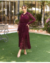 Dolce lace burgundy dress