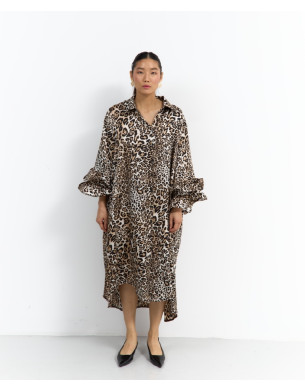 Leopard loose fit dress