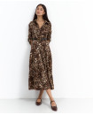 Leopard soft belted dress 