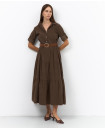 Brown belted dress