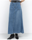 Denim skirt with belt 