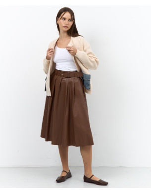 Leather A line skirt 